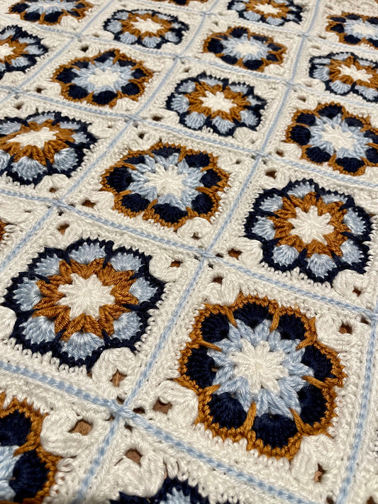 African Flower Square Baby Blanket